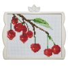 11CT Cross Stitch Kit for Beginners Red Cherry Needlecrafts DIY Embroidery Kits Arts and Crafts, 6x6 inch