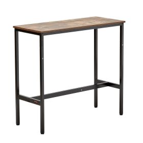VEVOR Bar Table, Sturdy Metal Frame High Top Pub Table, Narrow Long Kitchen Dining, Cocktail Counter Bar Height Desk, Easy to Assemble,39x16x35.5