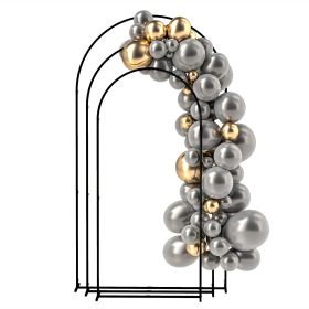 Metal Arch Backdrop Stand Set of 3, 7/6.5/6 ft Wedding Arch Frame, Balloon Backdrop Arch Stand Set for Birthday Party, Bridal Shower, Graduation