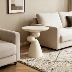 Lucky Stone End Table, Fiberglass Side Table, Modern Minimalist Corner Table, Coffee table with Decoration, Home Decor for Living Room, Bedroom