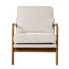 Accent Chair, Mid Century Modern Armchair with Solid Wood Frame and Non-Slip Legs