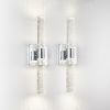 17"(H) Contemporary Crystal Wall Light, Chrome Finish with Bubble Crystal, 2-Light Sconce for Bathroom, Bedroom