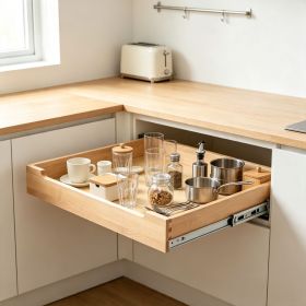 20" x 21" Pull Out Cabinet Organizer, Soft Close Slide Out Shelf for Kitchen & Bathroom Pantry
