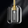 Gold Crystal Pendant Light Fixture Luxury Modern Kitchen Island Chandelier 5.11in Dining Room Hanging Lights, E12 Bulb