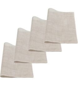 4 Pcs Bge Placemats Wipeable Washable Woven Placemats Double-sided Vinyl Kitchen Table Place Mats