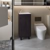 FM FURNITURE Quartzsite Bathroom Vanity with Integrated Sink, Wengue