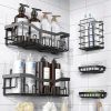 5 Pack Rustproof Stainless Steel Bath Organizers With Large Capacity, No Drilling Shelves for Bathroom Storage Home Decor