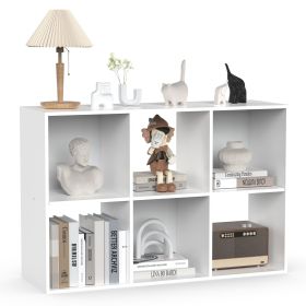 6 Cube Storage Organizer,Open Cube Storage Bookcase with 3 Removable Back Panels,for Living Room, Bedroom, Entrance Hall &Office, 36" L×11.6" W×24"H