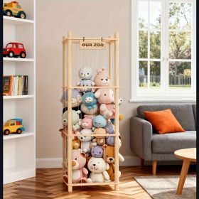 Large-capacity Doll Storage Rack, Wooden Storage Rack, Easy To Install, Space-saving, Simple And Beautiful, Suitable For Game Rooms