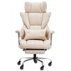 Executive Office Chair with Footrest, 400lb Capacity Office Chair with Lumbar Pillow & Removable Armrests, Heavy Duty Ergonomic Chair