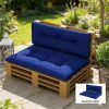 Outdoor seats, garden seat cushions, cushions, navy blue (cushion only)