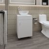 FM FURNITURE Loli Bathroom Vanity with Integrated Sink, White