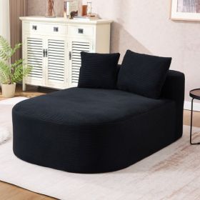 67.5''Chaise Lounge Chair 46'' Wide Seat Indoor Corduroy Oversized Sleeper Sofa for Living Room Deep Seat Lounge and Two Soft Pillows Convertible