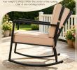 Outdoor Patio Rattan Rocker Glider Rocking Chair Cushion Lawn Furniture Set - Comfortable Seating for Backyards And Gardens