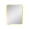 24x30 inch Gold Metal Framed Wall-Mounted or Recessed Bathroom Medicine Cabinet with Mirror