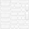25 PCS Clear Plastic Drawer Organizers Set, 4-Size Versatile Bathroom and Vanity Drawer Organizer Trays, Storage Bins for Makeup, Bedroom