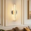 19.7'' Gold Bathroom Wall Sconce Set of 2, Modern Single Sconce Wall Lighting, Upgrated K9 Crystal Bronze Wall Light, Bedroom Vanity Sconce
