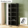 10-Cube Storage Closet Organizer with Curtain, DIY Modular Clothes Wardrobe Cabinet