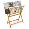 Bamboo Art Print Rack for Canvas Storage and Display