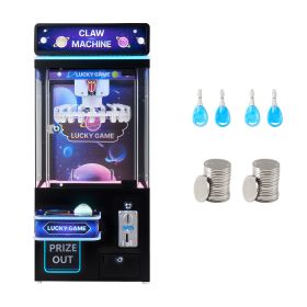 Claw Crane Machine, Medium-Sized Arcade Game Machine with Light & Sound, Adjustable Difficulty, Precise Toy Candy Grabber Prize Dispenser Vending Toy