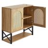 Bathroom Wall Cabinet, with 2 Doors and Adjustable Shelf, Over the Toilet Storage Medicine Cabinet Wall Mounted