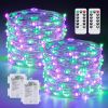 Halloween Lights Battery Operated, 2 Pack 100 LED 33ft Halloween Fairy Lights with Remote, 8 Modes Twinkle String Light for Fireplace Porch