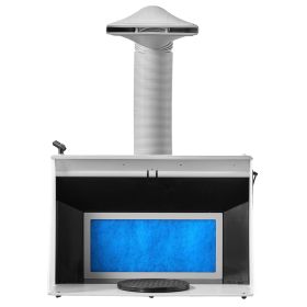 Airbrush Spray Booth, Dual Fans, 21.5 x 18.7 x 14.6 in, Portable Hobby Airbrush Paint Spray Booth Kit with 3 LED Lights and Exhaust Extension Hose