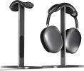 Headphone Stand for Airpods Max with Sleep Mode Aluminum Headphone Holder with Anti-Slip Base & Protective Leather Pad for Home/Game Room/Shop Headpho