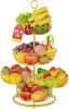 5 Tier Fruit Basket Stand for Counter, Kitchen Tall Tiered Fruit Bowl Organizer for Dining Table Countertop