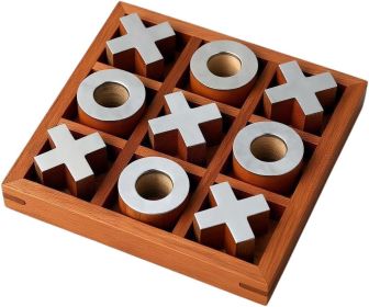 T one wooden Tic Tac Toe Game | board games for adults | Table Top Living Room Decor Fun family Games | board games for family night | board games for