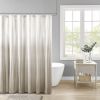 Ombre Printed Seersucker Shower Curtain Taupe 72x72"