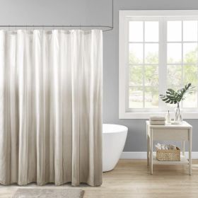Ombre Printed Seersucker Shower Curtain Taupe 72x72"