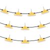100FT Construction String Lights, 150W 15000LM, 10PCs String Work Light, 5000-5500K, IP65 Waterproof, with Hanging Hooks, for Construction Site