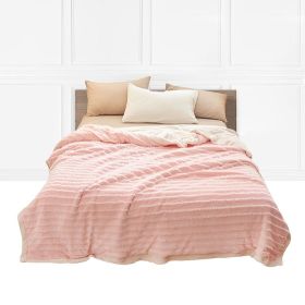 Pink Fleece Throw Blanket – Soft and Cozy Sofa and Bed Comforter, Warm Decorative Blanket for Living Room, Bedroom, Couch, or Nap Use