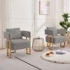 TS Modern decorative chair, living room side chair with gold metal legs, no wheels, suitable for dressing area, reception room, office