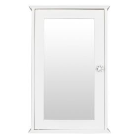 Wall Mounted Storage Cabinet with Magnetic Lock Space Saving Organizer Shelf Durable Bathroom Kitchen Cupboard