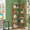 6-Story Bookcas Corner Shelf Rack for Living Room Bedroom Office Organization Storage Furniture