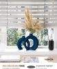 Blue Vase Set of 2 - Donut Navy Vases Home Decor, Modern Coastal Decor - Decorative Vase