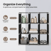 3-Tier 9-Cube Modular Storage Organizer – Durable Steel Tube & Non-Woven Fabric Shelf, Space-Saving Multi-Purpose Storage Rack for Bathroom, Kitchen