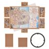 1500 Pieces Puzzle Board with 6 Drawe - 34"x26" Rotating Puzzle Board & Organizer | Wooden Jigsaw Puzzle Table with Cover