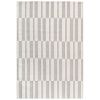 Step Collection High-Low Striped Beige/Cream Indoor Area Rug, 7'9''x10', Modern, Contemporary, Non-Shedding & Easy to Clean, Ideal for Living Room