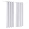 Blackout Curtains, White Blocking Drapes for Bedroom and Living Room, 2 Panels Set Grommet Room Darkening Curtain, Solid Thermal Insulated Drapes