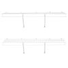 Wire Shelf Kit, 4 ft, Set of 2, Wall Mounted Wire Shelves, Heavy-Duty Carbon Steel Hanging Shelf, Floating Wall Storage Shelves with Dip Coating