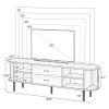 Modern 70" TV Stand with Storage And Sliding Tambour Door Media Console for Living Room Furniture