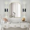 17"(H) Contemporary Crystal Wall Light, Chrome Finish with Bubble Crystal, 2-Light Sconce for Bathroom, Bedroom