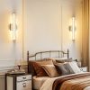 19.7'' Gold Bathroom Wall Sconce Set of 2, Modern Single Sconce Wall Lighting, Upgrated K9 Crystal Bronze Wall Light, Bedroom Vanity Sconce