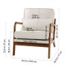 Accent Chair, Mid Century Modern Armchair with Solid Wood Frame and Non-Slip Legs