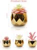 Succulents Plants Artificial in Pots-Pink with Golden Ceramic, Christmas Small Fake Succulents Plants for Home Decor Indoor Christmas Decor for Women