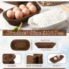 5pcs Bulk Rustic Wood Dough Bowls - Hollow Vessel for Wedding DIY Crafts, Farmhouse Decor, Candle Making & Fruit Display - & Suitable for Wedding