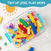 6 Qt Plastic Storage Bins with Lids, Clear Sensory Bins, Arts Crafts Organizers and Storage, Stackable Containers for Home Office and School Supplies